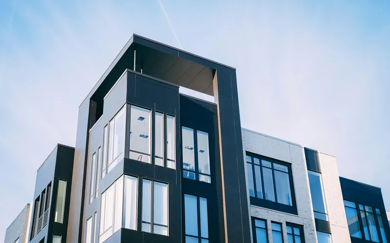 Facade of a modern residential building
